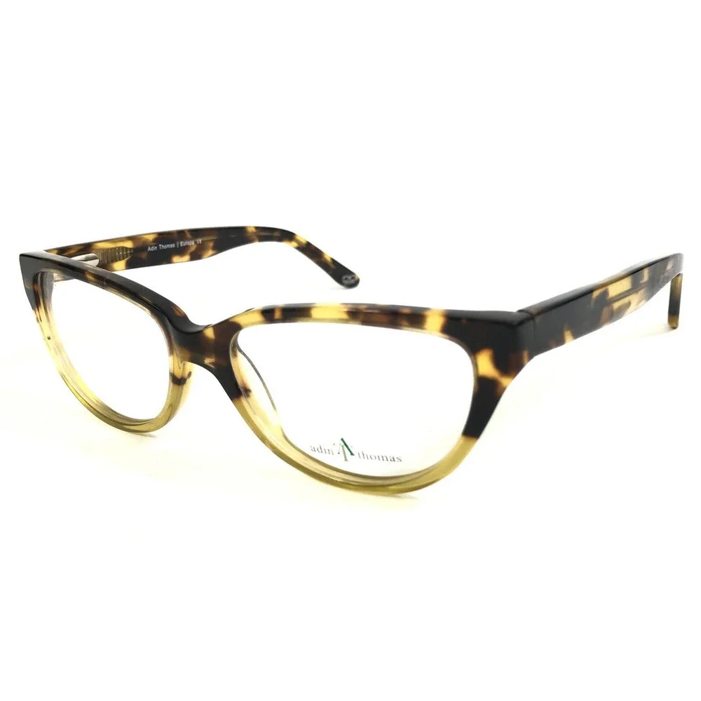 Adin Thomas Eyeglasses Frames AT-254 C3 Citron Yellow Tortoise 52-16-138